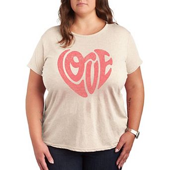 Plus Love Heart Graphic Tee