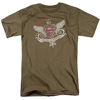 Superman Victorian Wings Short Sleeve Adult T-shirt