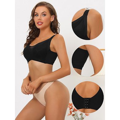 Women's Adjustable Straps Full Coverage Mesh Underwire Minimizer Bra