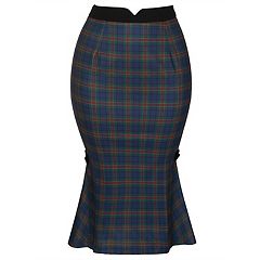 Brown plaid 2025 skirt kohls