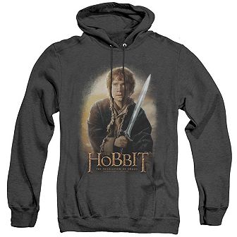The Hobbit Bilbo And Sting Adult Heather Hoodie