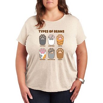 Plus Types Of Cat Beans Graphic Tee