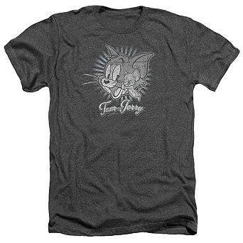 Tom And Jerry Classic Pals Adult Heather T-shirt