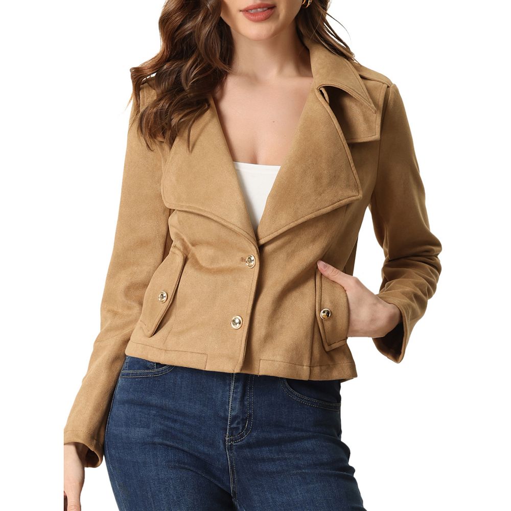 Women's Faux Suede Elegant Biker Jacket