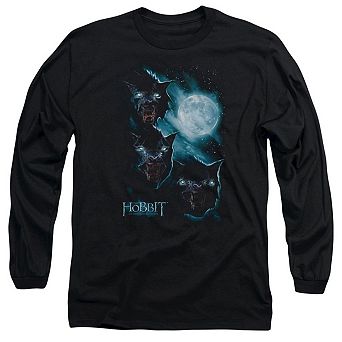The Hobbit Three Warg Moon Long Sleeve Adult T-shirt