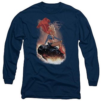 Superman Ride It Out Long Sleeve Adult T-shirt