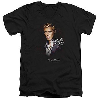 Vampire Diaries Never Destroy Short Sleeve Adult V Neck T-shirt