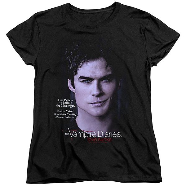 Vampire Diaries Messenger Short Sleeve Womens T-shirt