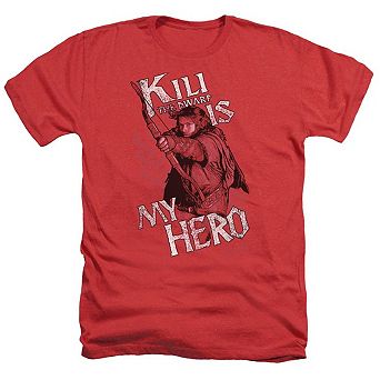 The Hobbit Kili Is My Hero Adult Heather T-shirt