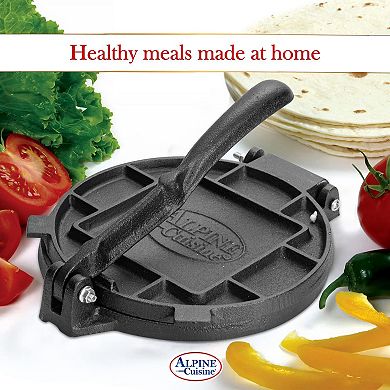 Alpine Cuisine Professional Cast Iron Tortilla Press, 7",perfect Pressure Tortilla Maker