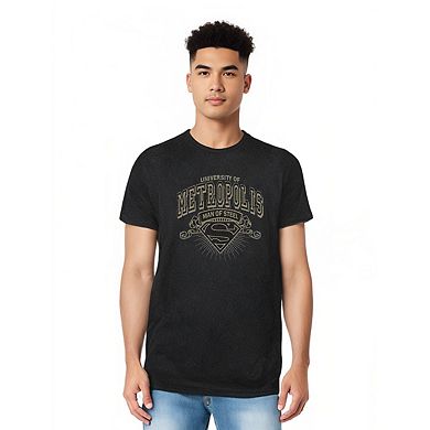 Superman University Of Metropolis Adult Heather T-shirt