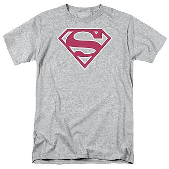 Superman Red & White Shield Short Sleeve Adult T-shirt