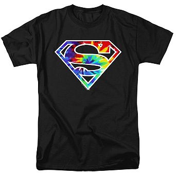 Superman Superman Tie Dye Logo Short Sleeve Adult T-shirt