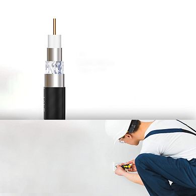 Ucc Rg6 Digital Audio Video Tv Cord Wire In - Wall Rated Coaxial Cable - 30ft