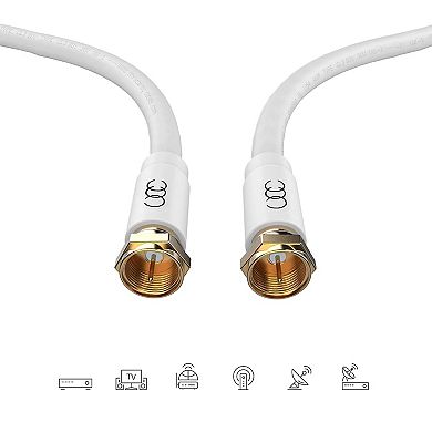 Ucc Rg6 Digital Audio Video Tv Cord Wire In - Wall Rated Coaxial Cable - 30ft