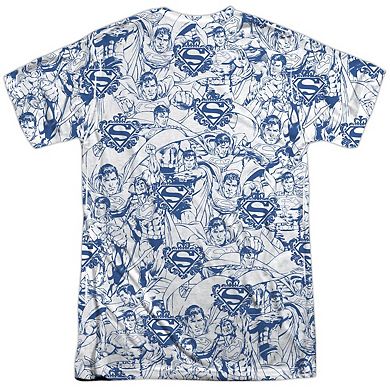 Superman Super Is The Man Short Sleeve Adult 100% Poly Crew T-shirt