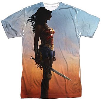 Wonder Woman Movie Poster Short Sleeve Adult Poly Crew T-shirt