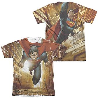 Superman Up Up City Sleeve T-shirt