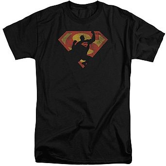 Superman S Shield Knockout Short Sleeve Adult Tall T-shirt