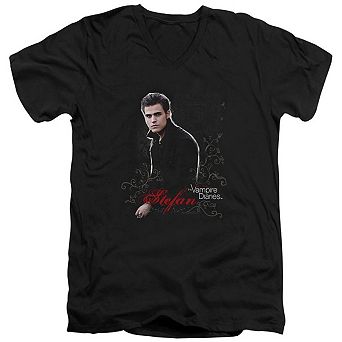 Vampire Diaries Stefan Short Sleeve Adult V Neck T-shirt