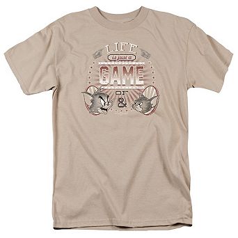 Tom And Jerry Life Is A Game Short Sleeve Adult T-shirt