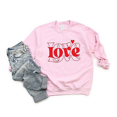 Love Heart Stacked Sweatshirt