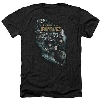 The Hobbit Company Of Dwarves Adult Heather T-shirt