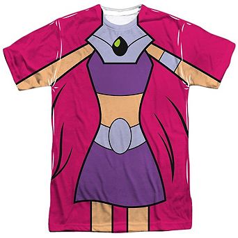 Teen Titans Go Starfire Uniform Short Sleeve Adult Poly Crew T-shirt