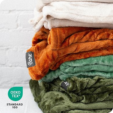Bare Home Microplush Fleece Throw Blanket