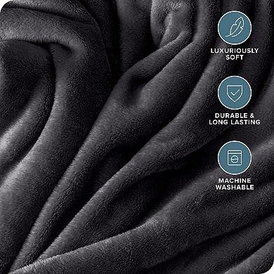 Bare Home Microplush Fleece Throw Blanket