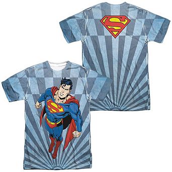 Superman Super Climb Short Sleeve Adult Poly Crew T-shirt