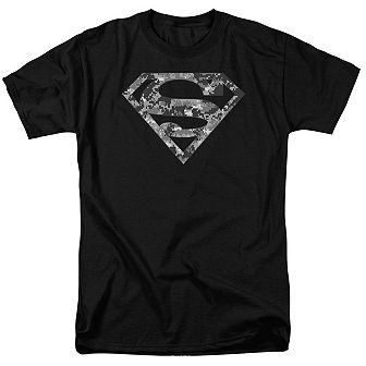 Superman Urban Camo Shield Short Sleeve Adult T-shirt