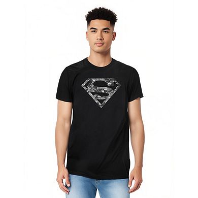 Superman Urban Camo Shield Short Sleeve Adult T-shirt