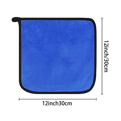 Household Soft Microfiber Kitchen Towels With Hang Loop 8 Packs 12" X 12"