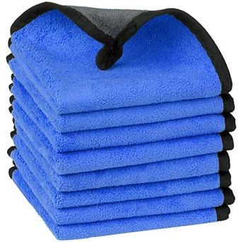 Household Soft Microfiber Kitchen Towels With Hang Loop 8 Packs 12" X 12"