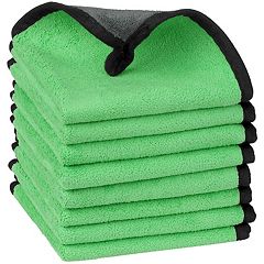 Unique Bargains Microfiber Lint Free Highly Absorbent Reusable Kitchen  Towels 12 x 12 12 Packs Orange