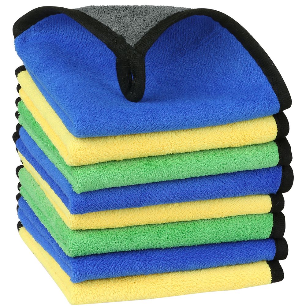 Household Soft Microfiber Kitchen Towels With Hang Loop 8 Packs 12