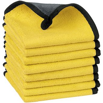 Household Soft Microfiber Kitchen Towels With Hang Loop 8 Packs 12" X 12"