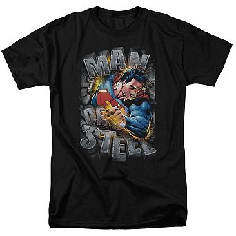 Superman Ripping Steel Short Sleeve Adult T-shirt