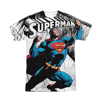 Superman To Infinity Short Sleeve Adult Poly Crew T-shirt