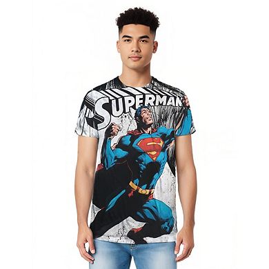 Superman To Infinity Short Sleeve Adult Poly Crew T-shirt