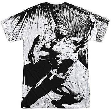 Superman To Infinity Short Sleeve Adult Poly Crew T-shirt