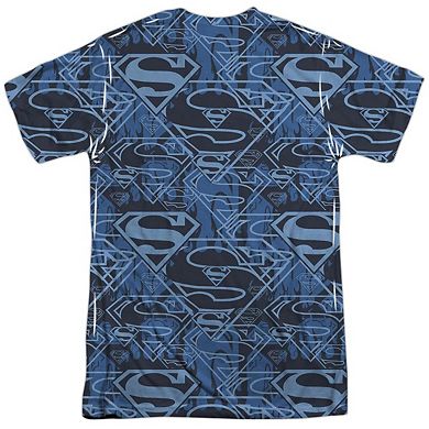 Superman Shielded Short Sleeve Adult 100% Poly Crew T-shirt