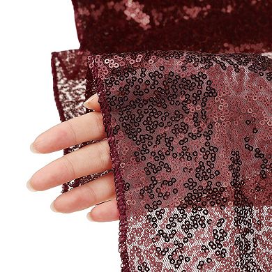 Wedding Decorative Sparkly Sequin Glitz Glitter Table Runner 1 Pack 12" X 108"