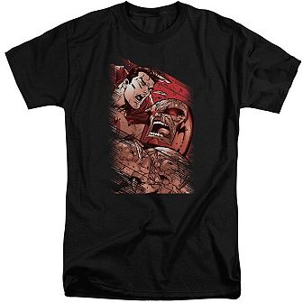 Superman Vs Darkseid Short Sleeve Adult Tall T-shirt