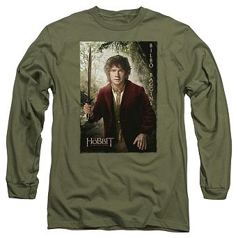 The Hobbit Bilbo Poster Long Sleeve Adult T-shirt