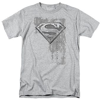 Superman Riveted Metal Short Sleeve Adult T-shirt
