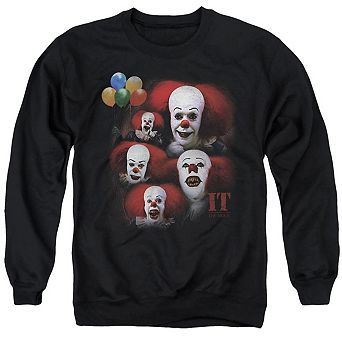 It Many Faces Of Pennywise Adult Crewneck Sweatshirt