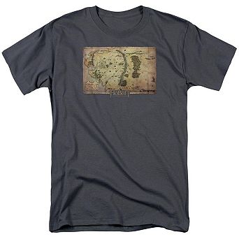 The Hobbit Middle Earth Map Short Sleeve Adult T-shirt