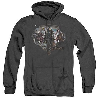 The Hobbit Three Dwarves Adult Heather Hoodie